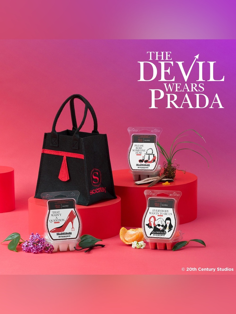 Scentsy 👠 The Devil Wears Prada Wax Collection with Exclusive Bag NWT